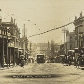 Looking west along William Street from the corner of Victoria Street and Darlinghurst Road Darlinghurst, 1911