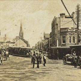 Intersection of Darlinghurst Road, Victoria Street and William Street Darlinghurst, 1911