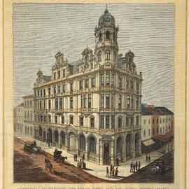 Engraving - The Empire Hotel, Pitt Street Sydney, c 1887