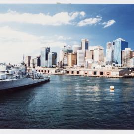 Sydney CBD skyline from the Pyrmont Bridge Pyrmont, 1992