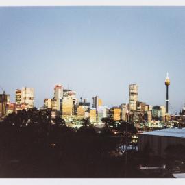 Sydney city skyline at night, 1992