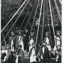 Maypole dancers, Forest Lodge Public School, 1916