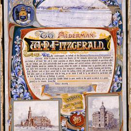 Illuminated address - To Alderman WP Fitzgerald from the Municipal Employees Union, 1908 | 10 votes