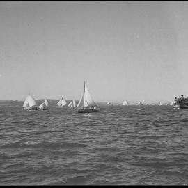 Boats racing on Sydney Harbour, Nielsen Park, Vaucluse, 1941 